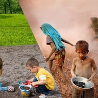 Gabungan dua foto kontras