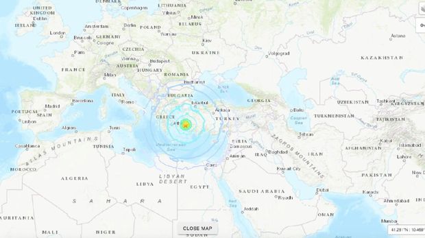 Ini Titik Pusat Gempa M 7 Yang Guncang Turki Dan Yunani