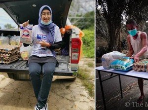 Guru Ini Bagikan Sembako Gratis untuk Murid Tak Mampu, Isinya Beras hingga Telur