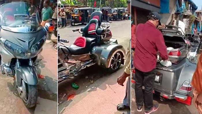 Honda Gold Wing dipakai belanja sayur