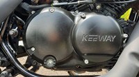 Sebagai penggerak, Keeway V250 FI menggunakan mesin V-Twin SOHC 250cc injeksi  dengan pendingin udara. Foto: Rizki Pratama