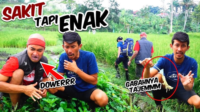 Main ke Sawah, YouTuber Ini Makan Gabah Padi Goreng Tepung
