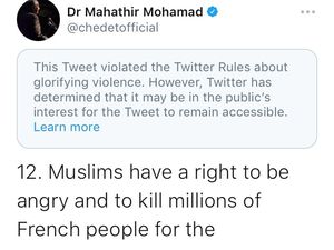 Hapus Cuitan Mahathir, Twitter Ungkap Alasannya
