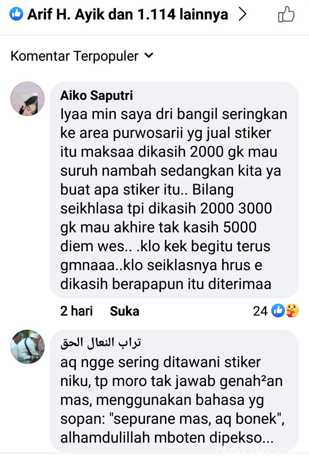 viral penjual stiker paksa pengguna jalan membeli