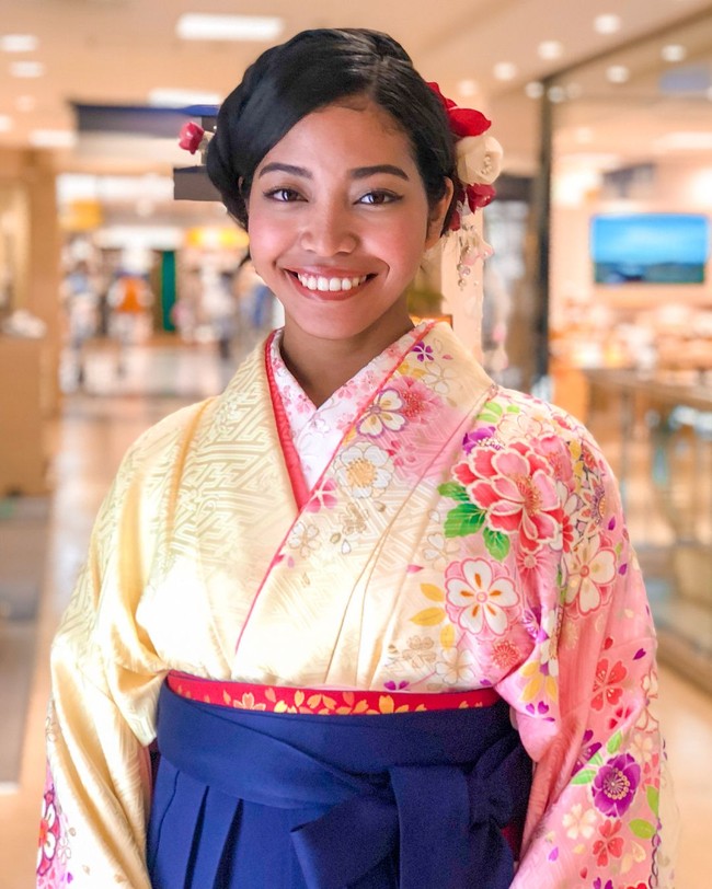 Sosok Aisha Harumi jadi perhatian terlebih ia adalah wanita berdarah campuran kedua yang pernah terpilih sebagai Miss Jepang. Sebelumnya, Ariana Miyamoto yang memenangkan Miss Japan 2015 adalah keturunan Afrika-Amerika. Foto: Instagram @aishatochigi