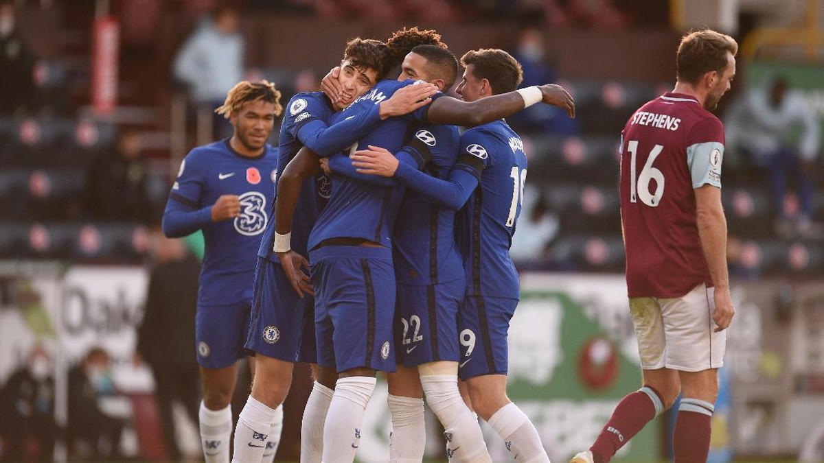Chelsea ungguli Burnley 1-0 di babak pertama. (Foto: Getty Images/Pool)