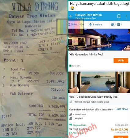 Makan Nasi Goreng dan Es Teh Buatan Hotel, Netizen Ini Habiskan Rp 2 Juta!