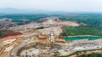 PT Wijaya Karya (Persero) Tbk lagi membangun bendungan Sadawarna untuk irigasi lahan seluas 4.500 Ha, sumber air baku sebesar 4.48 m3/detik, sumber pembangkit listrik 3 MW di Subang, Jawa Barat.Foto: Dok. PT Wijaya Karya (Persero) Tbk