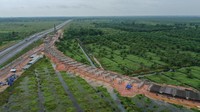 Jalan Tol Trans Sumatera Ruas Simpang Indralaya - Muara Enim seksi Indralaya - Prabumulih.Foto: Dok. PT Hutama Karya (Persero)