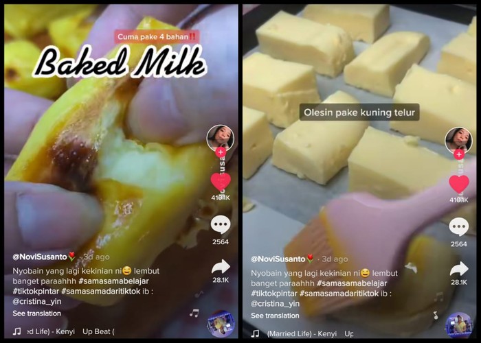 Resep ‘Baked Milk’, Camilan Manis yang Lagi Hits di TikTok