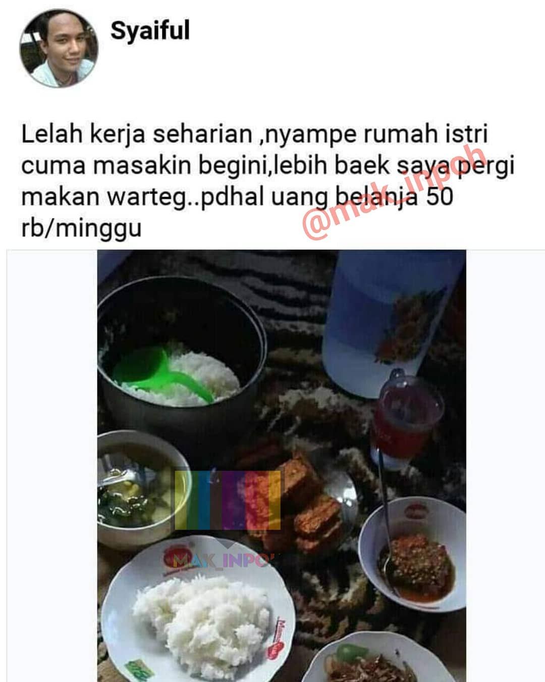 Beri Uang Belanja Rp 50 Ribu Seminggu, Suami Ini Kesal Hanya Disajikan Tempe