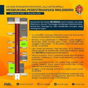uji coba malioboro bebas kendaraan bermotor