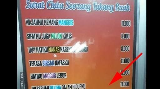 Daftar Menu Pakai Tulisan Metal, Pemilik Warung Makan Ini Bikin Emosi Netizen