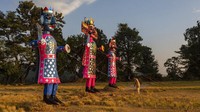 Tahun ini perayaan Festival Dussehra terlihat redup dibanding sebelumnya akibat pandemi Corona.