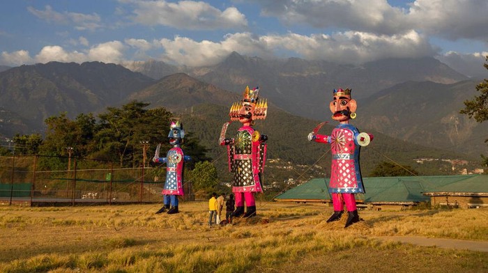 Rahwana Raja Melihat Festival Dibakarnya Raja Iblis Rahwana di India