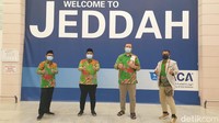 Sambutan Arab Saudi kepada rombongan jamaah umroh perdana diakui begitu hangat. (Istimewa)