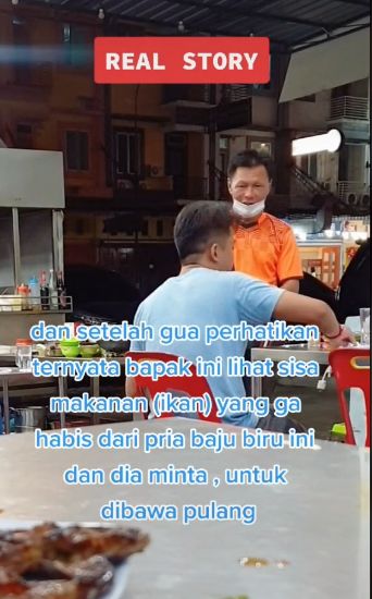 Kisah Haru Pria Minta Makanan Berujung Ditraktir