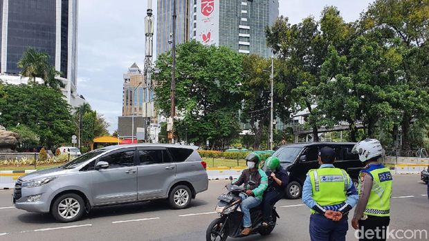 Kondisi di Patung Kuda jelang demo buruh (Isal/detikcom)