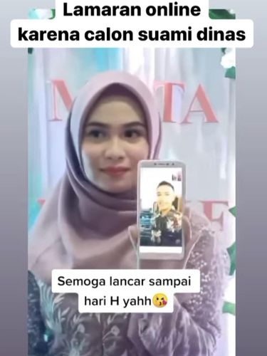 Kisah wanita yang menjalani lamaran online karena calon suami sedang dinas