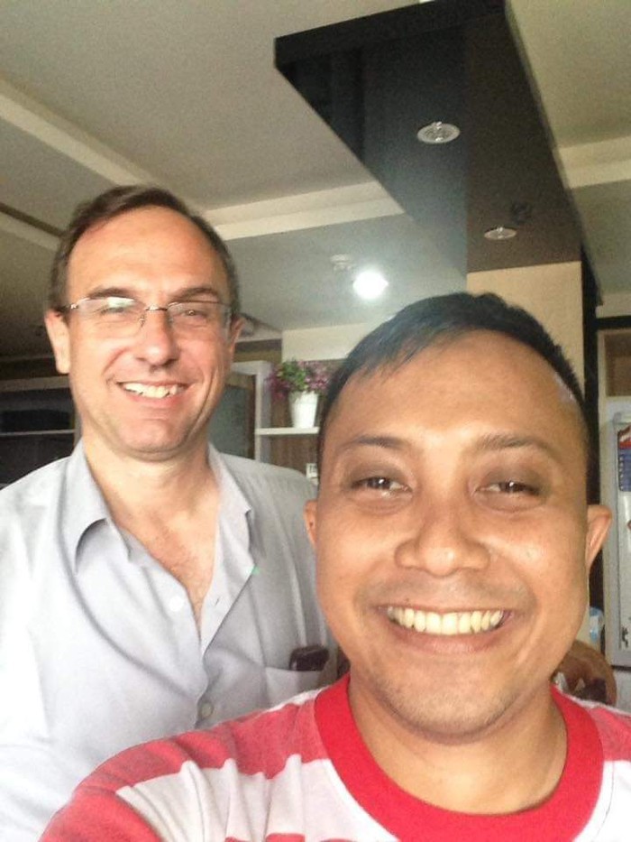 Mahmud Syaltout bersama Prof Franck Lavigne (Dok. Pribadi).