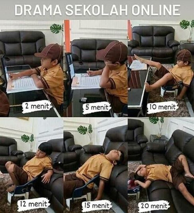 Buat anak sekolah di era pandemi COVID-19, sekolah online ternyata penuh lika-liku. Berikut ini adalah beberapa meme yang bikin kamu bilang 