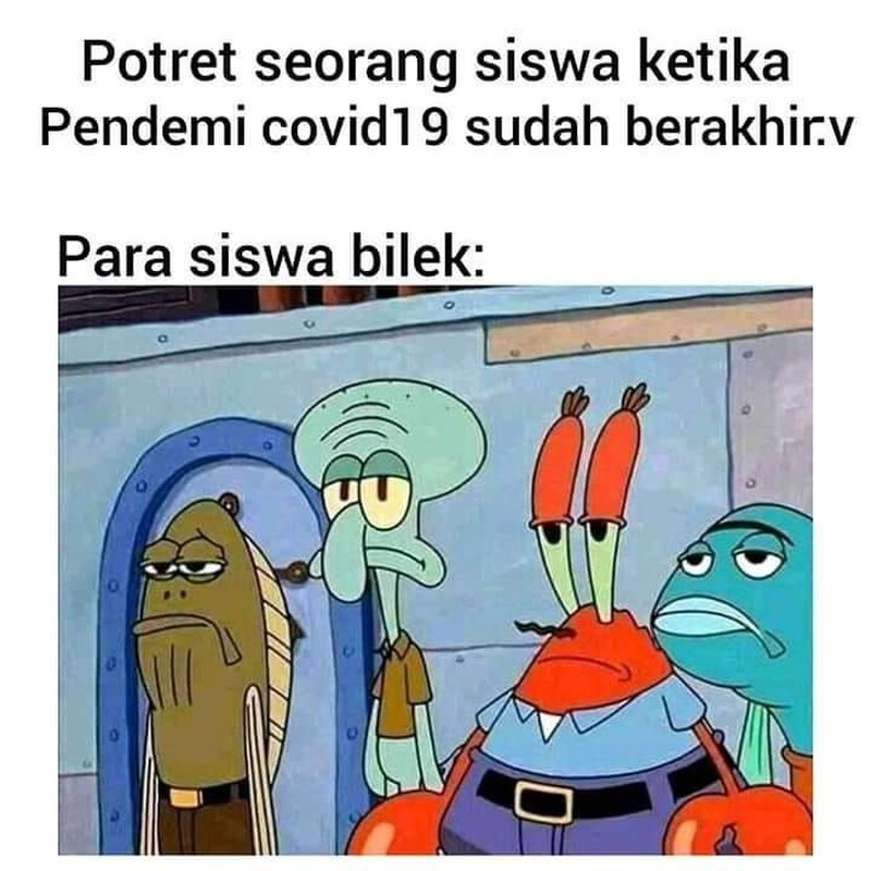 Buat anak sekolah di era pandemi COVID-19, sekolah online ternyata penuh lika-liku. Berikut ini adalah beberapa meme yang bikin kamu bilang 