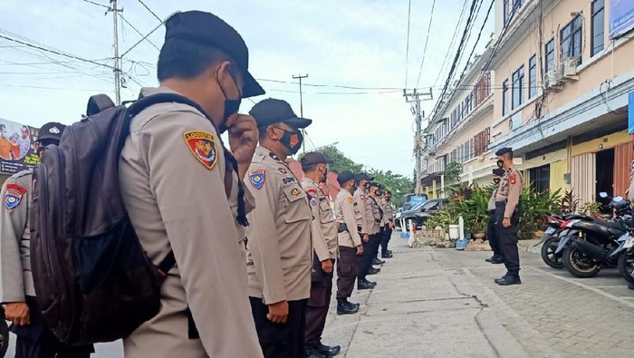 Polres Gowa kirim personel bantuan amankan aksi massa di Makassar (dok. Istimewa).
