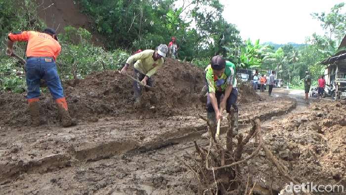 Tebing setinggi 10 meter longsor di lumajang