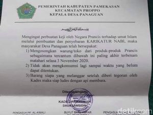 Kades di Pamekasan Madura Keluarkan Edaran Boikot Produk Prancis, Ini Kata Bupati