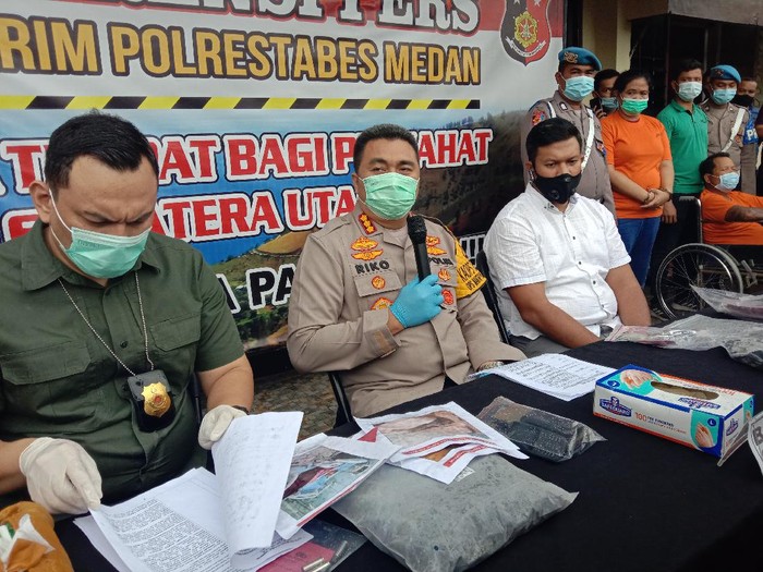 Konferensi pers penembakan polisi di Medan, Sumut