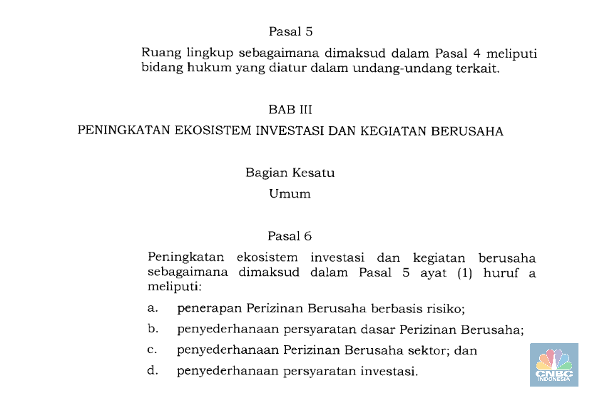 Screenshot UU Cipta Kerja Resmi
