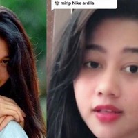 Seleb TikTok yang satu ini bernama Qory Antika. Dia terkenal karena memiliki wajah yang disebut-sebut mirip dengan almarhum Nike Ardilla. Foto: TikTok/@qoryantika