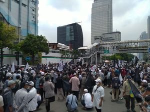 Teriakan Khilafah di Aksi Bela Nabi di Kedubes Prancis