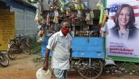 Diketahui, desa Thulasendrapuram, India, merupakan kampung halaman kakek dari pihak ibu Kamala Harris. AP Photo/Aijaz Rahi  