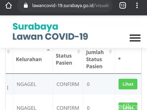 104 Kelurahan di Surabaya Nol Kasus COVID-19
