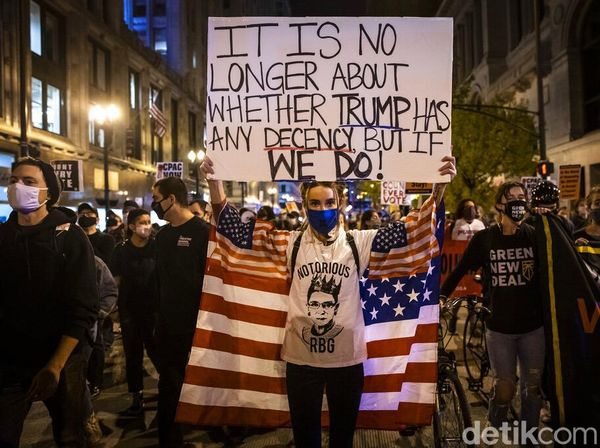Aksi Demo Warnai Pascapemilu Pilpres di Amerika