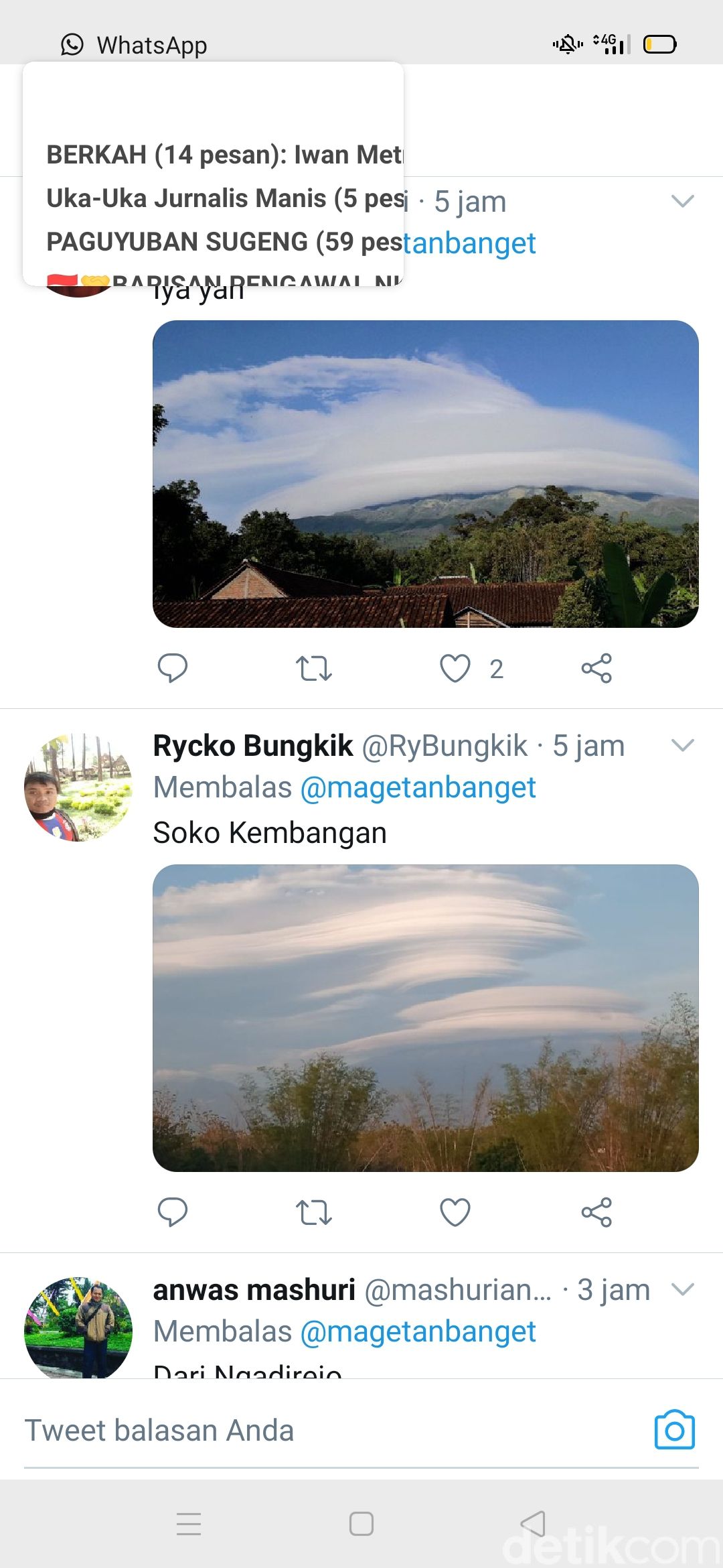 Gunung Lawu Bertopi Susun