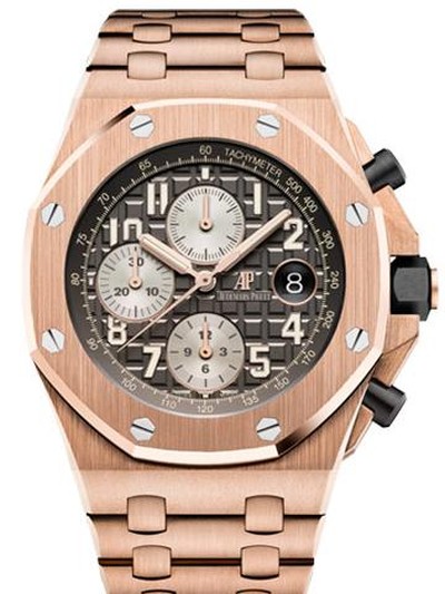 Jam Tangan Jam tangan Royal Offshore Oak berlapis emas 18 karat keluaran Audemars Pigue yang dicuri.