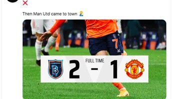 Pertama kalinya Basaksehir merasakan manisnya kemenangan di Liga Champions, lawannya MU lagi.  Foto: Internet