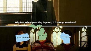 Meme Harry Potter pun ikut tampil (Twitter)