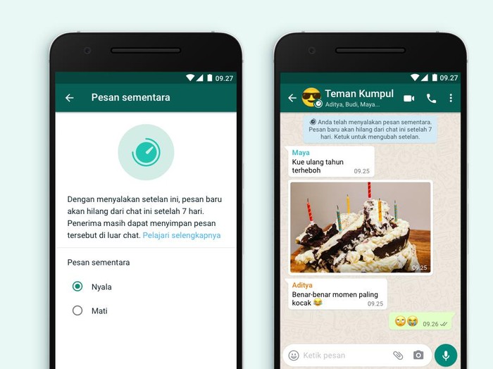 Pesan WhatsApp Terhapus Otomatis