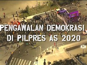 Mata Langit: Aksi Unjuk Rasa Pilpres AS 2020 di Pennsylvania