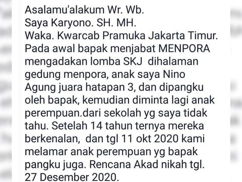 Nino dan Poojha Fatwala yang pernah dipangku oleh Adhyaksa Dault
