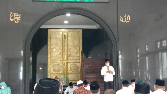 Gubsu Edy Rahmayadi saat peringatan Maulid Nabi (Ahmad Arfah-detikcom)