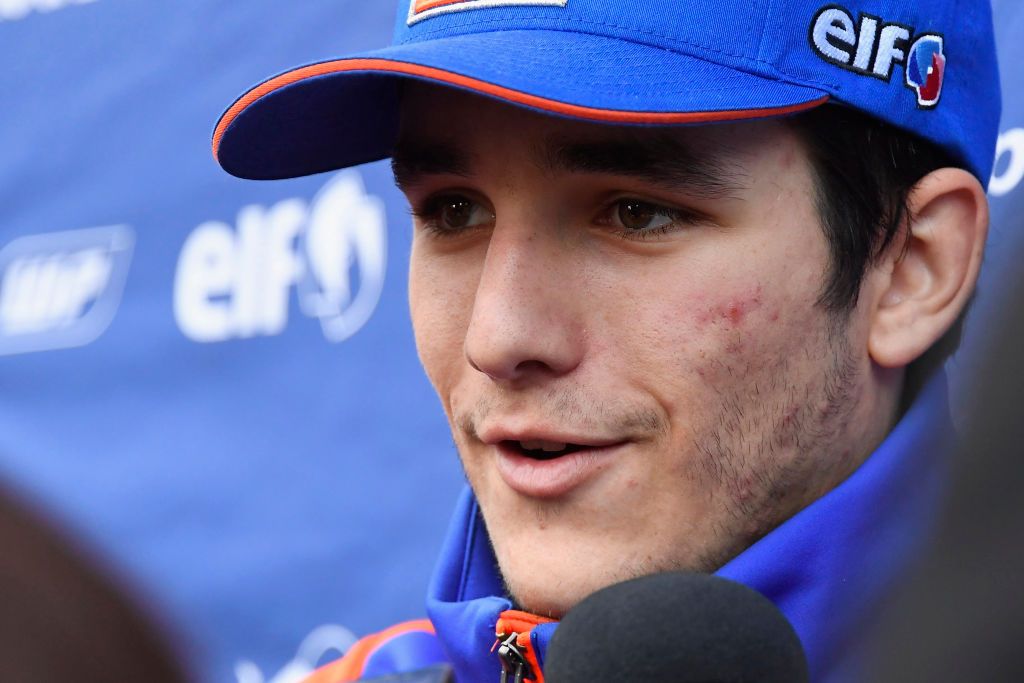 VALENCIA, SPAIN - NOVEMBER 20: Iker Lecuona of Spanish and Team KTM Tech 3 speaks with journalists during the MotoGP Tests in Valencia at Ricardo Tormo Circuit on November 20, 2019 in Valencia, Spain. (Photo by Mirco Lazzari gp/Getty Images)