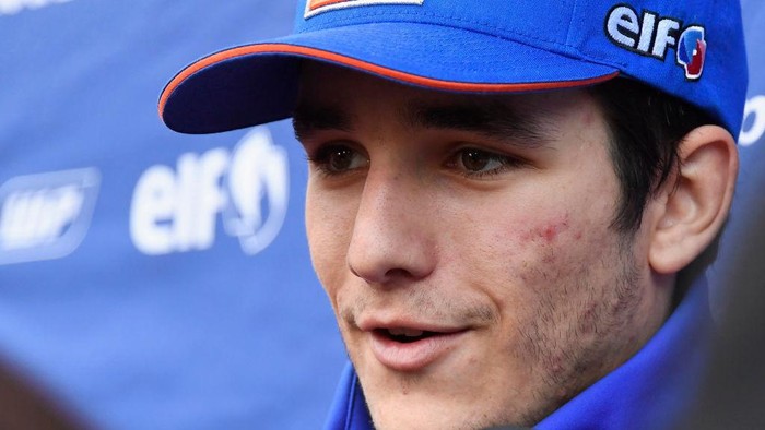 VALENCIA, SPAIN - NOVEMBER 20: Iker Lecuona of Spanish and Team KTM Tech 3 speaks with journalists during the MotoGP Tests in Valencia at Ricardo Tormo Circuit on November 20, 2019 in Valencia, Spain. (Photo by Mirco Lazzari gp/Getty Images)