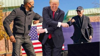 Trump ikut bersenang-senang bersama mereka. Foto: Imgur