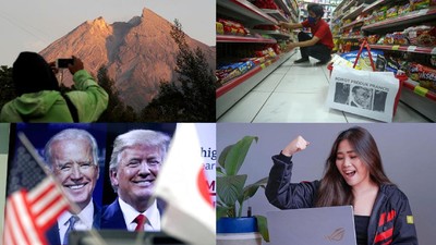Top 5 Foto Pekan Ini: Pilpres AS-Gamers Cantik Kehilangan Rp 22 M