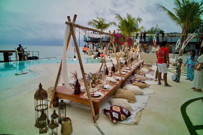 Pesta ulang tahun diadakan di beach club El Kabron Bali, kawasan Kuta, Bali. Foto: Instagram/@ashanty_ash, @aurelie.hermansyah