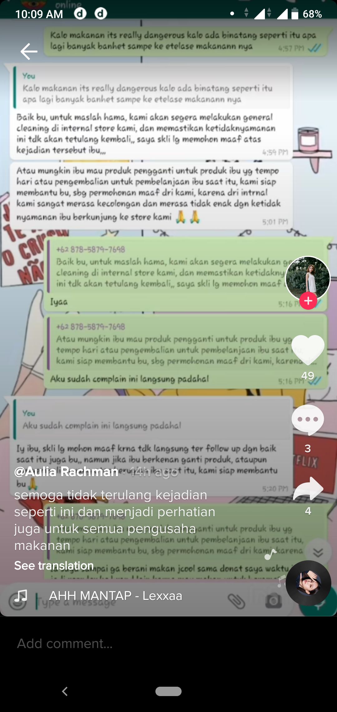 Viral Netizen Temukan Kecoa Hidup di J.Co, Apa Kata Manajemen?